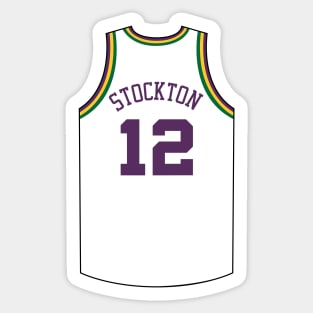 John Stockton Utah Jersey Qiangy Sticker